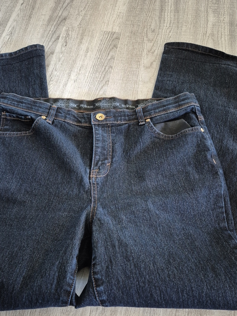Style & Co. Dark Indigo Straight-Leg Women’s Jeans